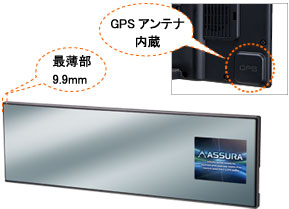 GPSアンテナ内蔵でスッキリデザイン