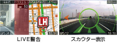 イメージ:スカウター表示、LIVE警告