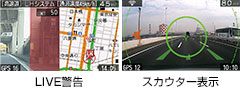 イメージ:スカウター表示、LIVE警告