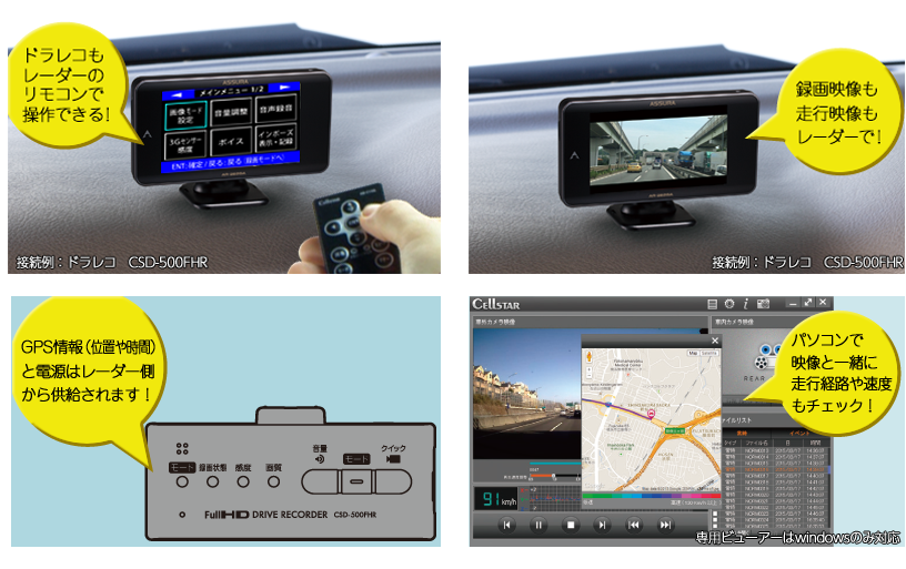 セルスター　CSD-500FHR ドライブレコーダー