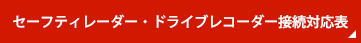 セーフティレーダー・ドライブレコーダー接続対応表