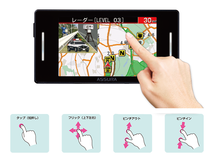 タッチパネル搭載