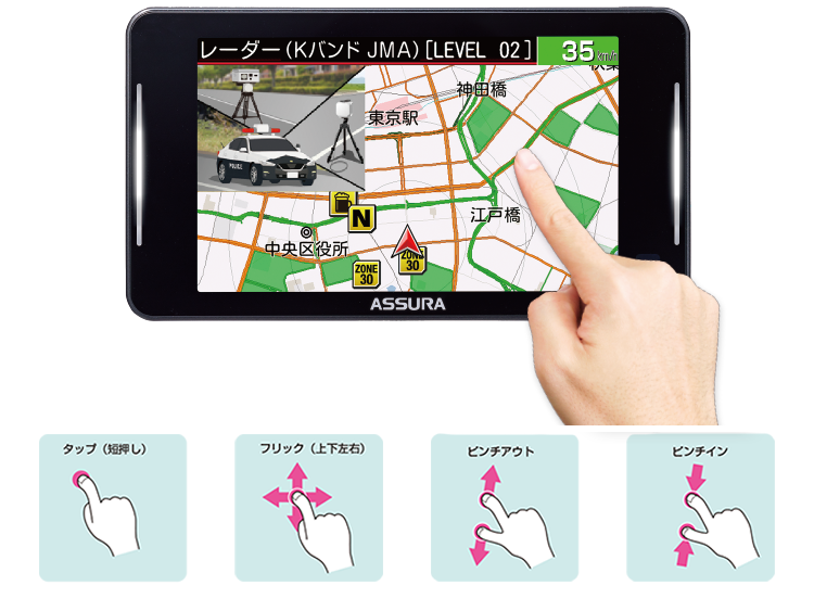 タッチパネル搭載